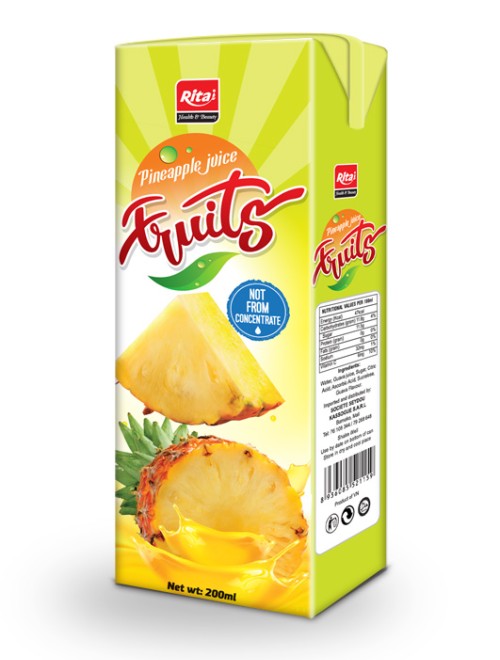200ml Pineapple tetra pak
